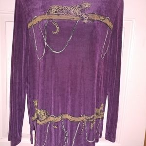 Purple leopard design top